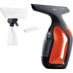 AEG WX7-601 Fenstersauger, 60 min Akkubetrieb, Abziehlippen aus Naturkautschuk, Sprühflasche, breite Saugdüse, 1 LED-Indikator, orange-grau 