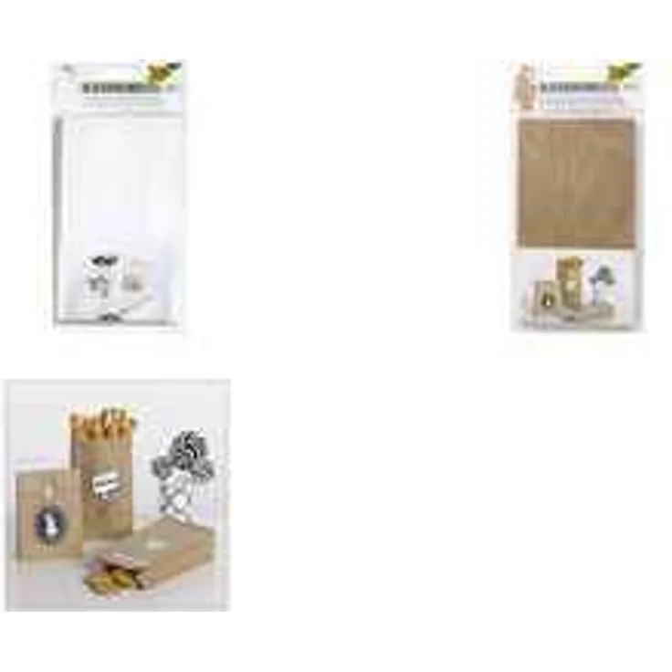 folia Papiertüten mit Blockboden, 100 x 55 x 175 mm, natur