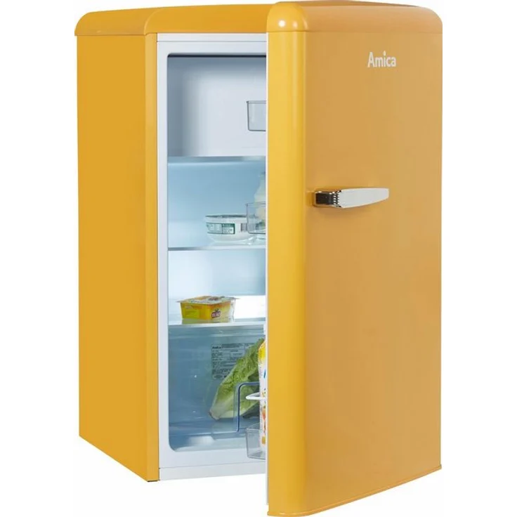 Amica KS15613Y / VT 862 AY WID Kühlschrank, freistehend, gelb, Breite 55 cm, Energieklasse E – Bild 5