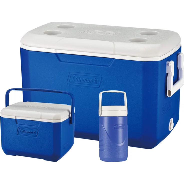 Coleman Combo Passive Kühlbox, 3 leistungsstarke Thermoboxen mit Fassungsvermögen 46 L, 4,7 L und 2 L