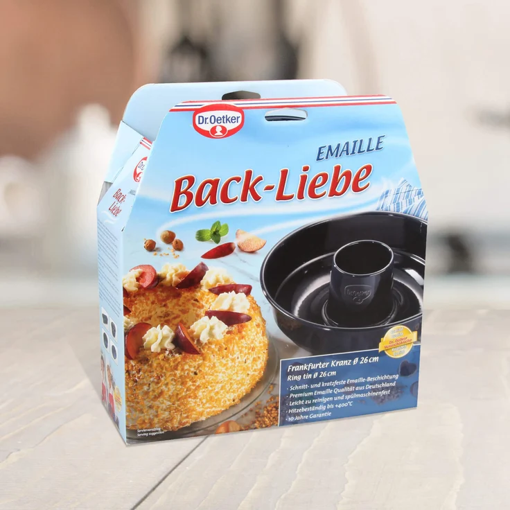 Dr. Oetker Frankfurter Kranz, Ø 26 cm, Kranzform mit Quarz-le-Versiegelung, Backform der Serie Back- Liebe le, Menge: 1 Stück, Farbe: blau – Bild 3