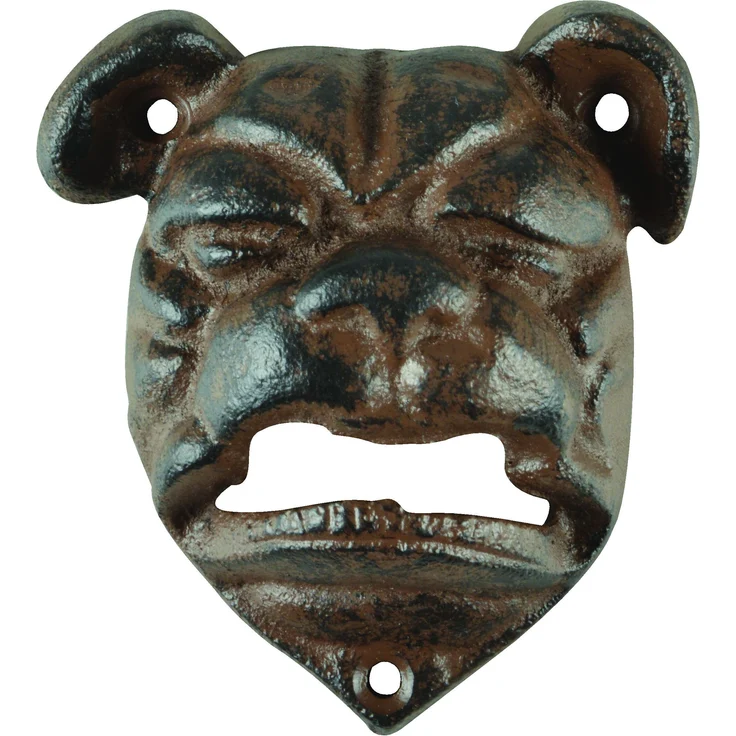 Esschert Design Flaschenöffner Bulldogge , aus dem Material Gusseisen , 7,5 x 5,1 x 8,9 cm