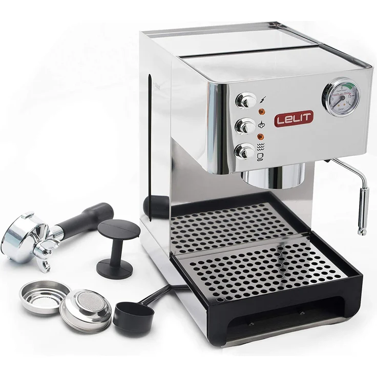 Lelit Anna PL41EM semi-professionelle Kaffeemaschine, ideal für Espresso-Bezug, Cappuccino und Kaffee-Pads, Edelstahl rostfrei, Messing – Bild 1