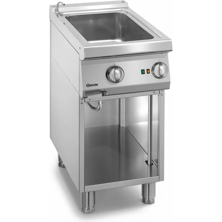 Bartscher Elektro-Wasserbad, 1 Becken mit Wassereinlaufhahn Serie 700, silber 1000 Watt