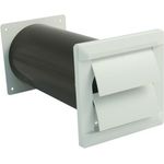 Marley Lüftung Teleskopkanal mit selbsttätiger Verschlussklappe'' ''für Flexschlauch-Rohr Ø 100 mm, weiß''''