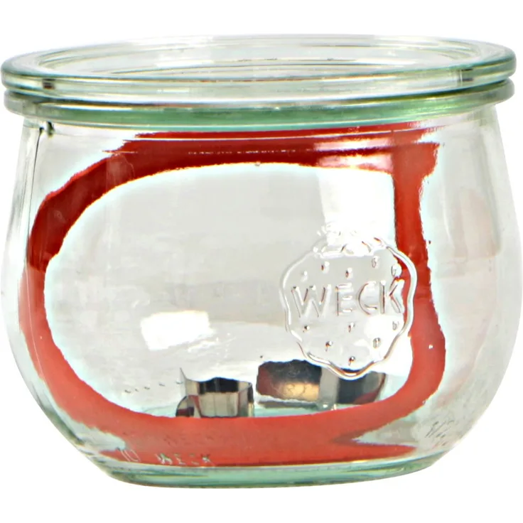 Weck luftdicht Clip-Close versiegelt Tulip 580 ml Tiegel mit Deckel 100 mm, 6 Stück, Glas, transparent