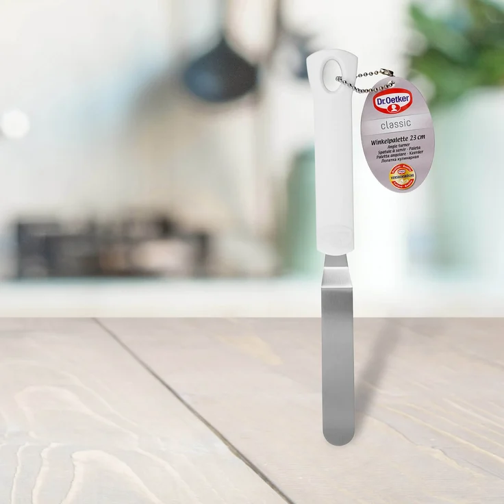 Dr. Oetker Winkelpalette klein, Streichmesser zum präzisen Arbeiten, (Farbe: weiß-silber), Menge: 1 Stück – Bild 3