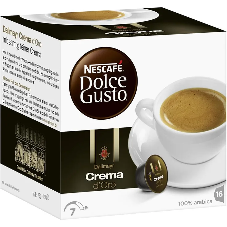 Nescafé Dolce Gusto Dallmayr Crema d?Oro, Kaffee, Kaffeekapsel, 16 Kapseln