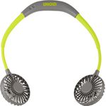 Unold 86696 NACKENVENTILATOR Breezy Green mit bequemen Nackenbügel, 3-stufige Geschwindigkeitsregelung, LED-Kontrollleuchte und zuschaltbarer LED-Beleuchtung