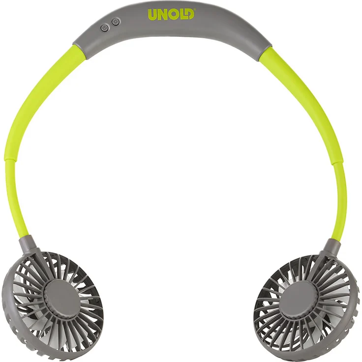 Unold 86696 NACKENVENTILATOR Breezy Green mit bequemen Nackenbügel, 3-stufige Geschwindigkeitsregelung, LED-Kontrollleuchte und zuschaltbarer LED-Beleuchtung – Bild 1