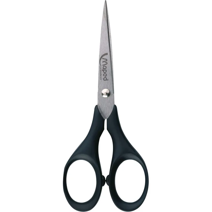 Maped M681700 - Schere Precise, 13 cm mit Klingenschutz, schwarz