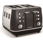 Morphy Richards Evoke 4 Slice Toaster 240105 Black Four Slice Toaster Black Toaster