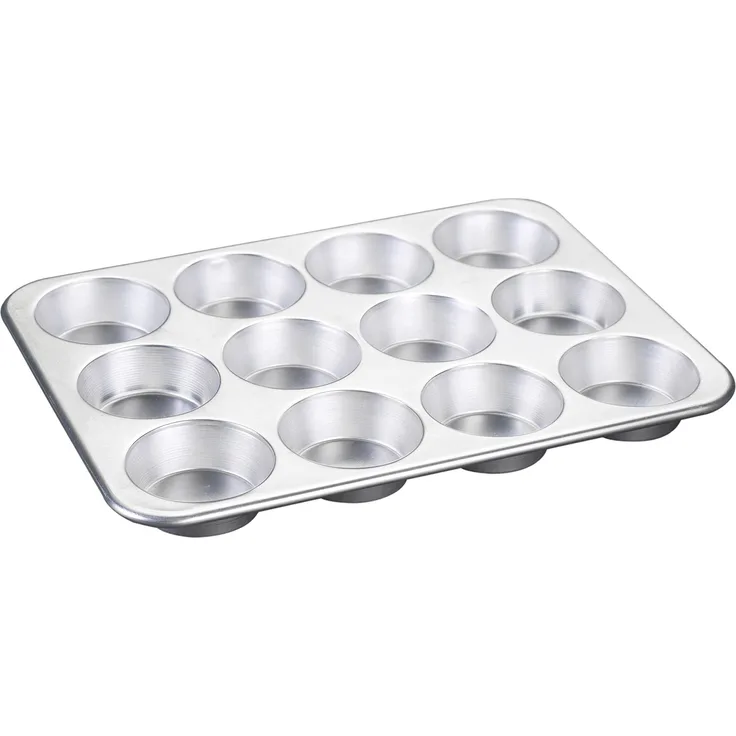 Nordic Ware 45500AMZ Pan Muffin-Backform, Aluminium, silber