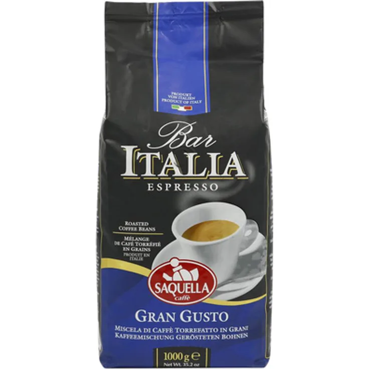 SAQUELLA Espresso Bar Italia Gran Gusto 1kg, Kaffeebohnen
