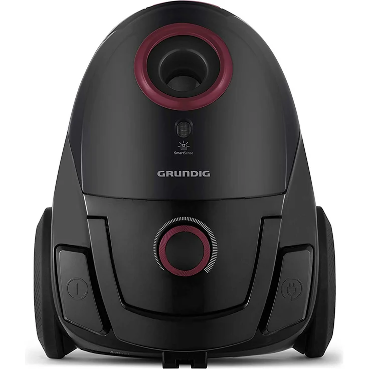 Grundig VCC 3850 A Bodenstaubsauger mit Beutel, 800W, 2,1 L, Schwarz-Rot – Bild 2