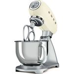 Smeg SMF02CREU 50's Style Küchenmaschine mit Planetenrührwerk, 800W, 4,8L Edelstahlschüssel, creme, Serie: SMF02