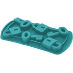 happyflex hf3062 Backform multiporzione 15 Madeleines, Silikon, Ziegelrot, Durchmesser 65 x 32 mm