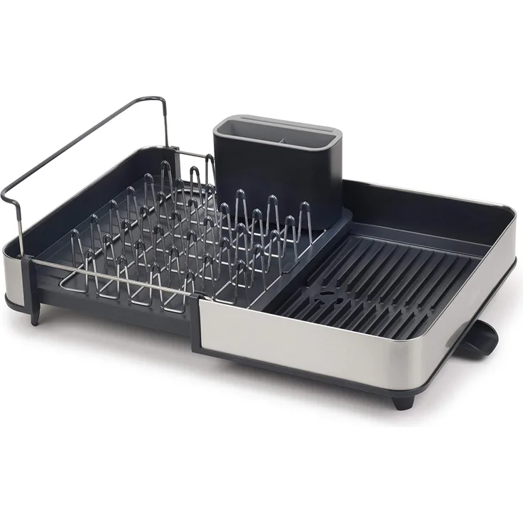 Joseph Joseph Extend Steel Ausziehbarer Geschirrkorb mit Ablaufstutzen - Grau