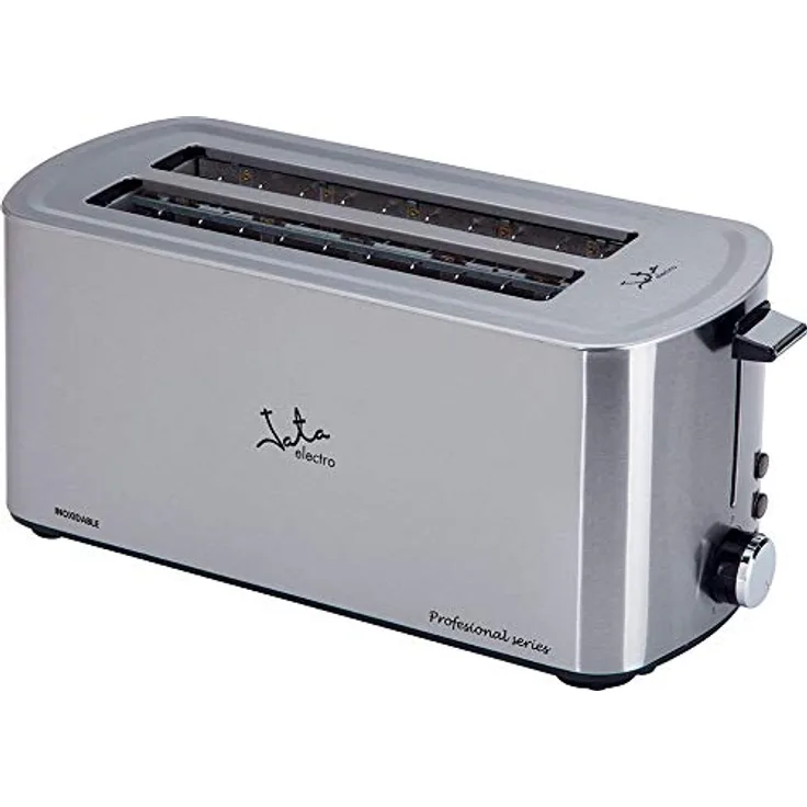 Jata Langer Toaster laro zwei Scheiben, Edelstahl, Grau