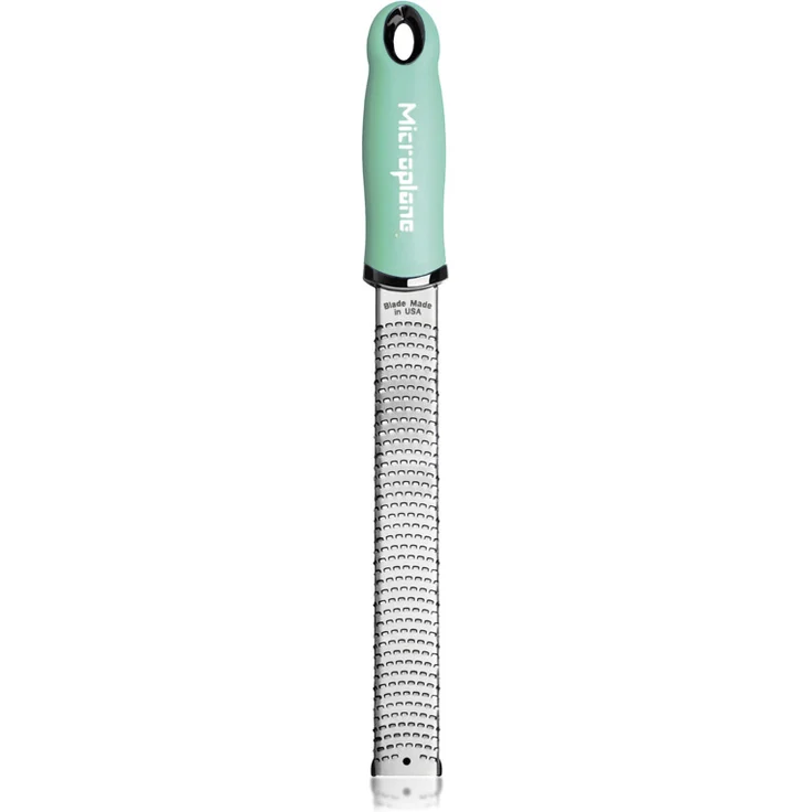 Microplane Zester Reibe Fein Retro-Grün Edelstahl aus der Premium Classic Serie für Zitrusfrüchte, Hartkäse, Ingwer, Schokolade, Muskatnuss und Trüffel – Bild 1
