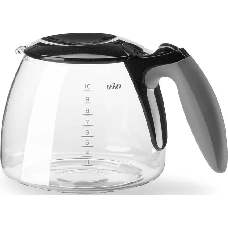 Braun Ersatz-Glaskanne für Filterkaffeemaschine Braun KFK500, schwarz – Bild 1