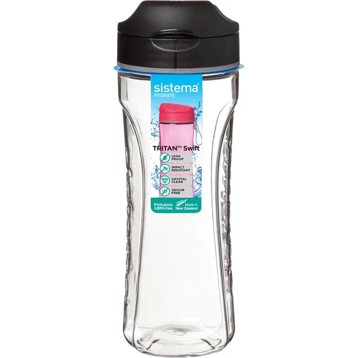 Sistema Feuchtigkeit Tritan Swift Flasche, 600 ml, Plastik, Sortiert, 9 x 7.3 x 10.9 cm