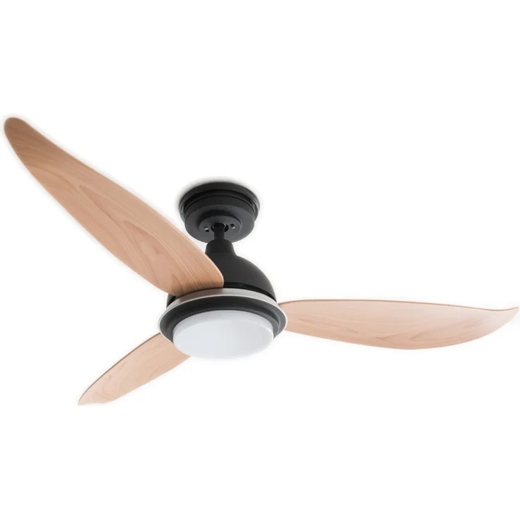 Energiespar Deckenventilator Bayu mit dimmbarer LED Beleuchtung und Fernbedienung, 122cm, sehr leise – Bild 1