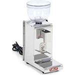 Lelit Fred PL044MMT Kaffeemühle mit automatischer Dosierung für 1 2 Tassen-Edelstahl-Gehäuse-Mikro-regulierung des Mahlens, Stainless Steel, silber