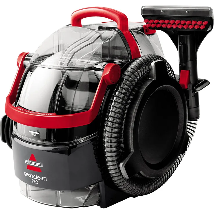 Bissell 1558N SpotClean Pro Flecken-Reinigungsgerät für Teppiche und Polster, 750 Watt, tragbar, rot-schwarz