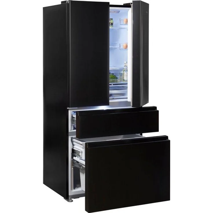Hisense RF540N4SBF2 French-Door-Kühlschrank, freistehend, schwarz, NoFrost, Festwasseranschluss, LED, Türalarm, Schnellgefrieren, Breite 79.4 cm – Bild 5