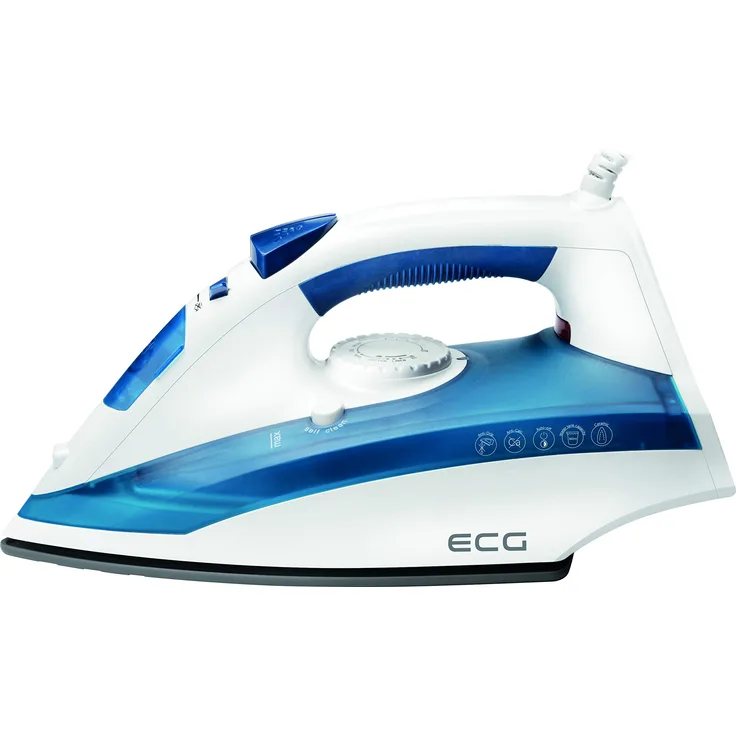 ECG NZ 322 Auto-Off Dampfbügeleisen, Kunststoff, Weiss-blau