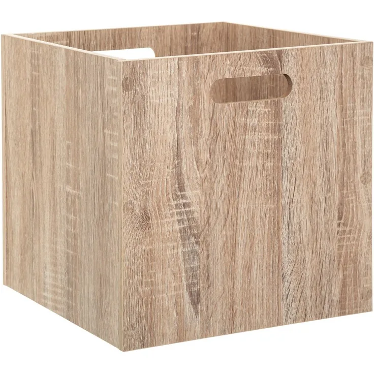 5five Simple Smart Aufbewahrungsbox in Naturholzfarbe, 31 x 31 cm