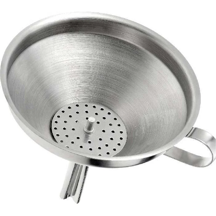 Westmark Flaschentrichter mit herausnehmbarem Sieb, Einfüllstutzen-Durchmesser: 1,3 - 4 cm, Rostfreier Edelstahl, Silber, 12462270 – Bild 1