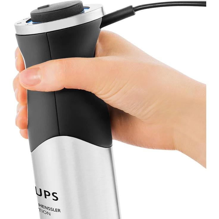 Krups HZ6568 Perfect Mix Stabmixer, 1000W, 20 Geschwindigkeitseinstellungen inkl. Messbecher, Schneebesen, Zerkleinerer, schwarz-silber – Bild 3