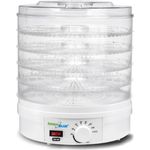 Greenblue GB190 Dörrautomat, Trockner für Pilze, Gemüse und Obst, 250 Watt, 5 Ebenen, weiß