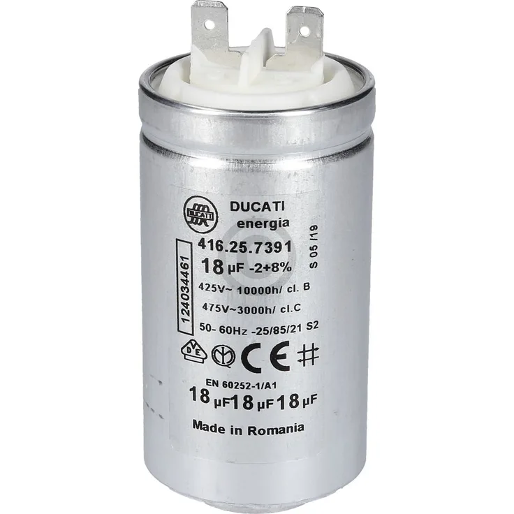 Kondensator 18µF AEG 124034461-2 für Trockner Waschmaschine
