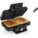 Tristar 2in1 Doppel Waffeleisen & Gabel eckig für dicke Belgische Waffeln Waffle maker