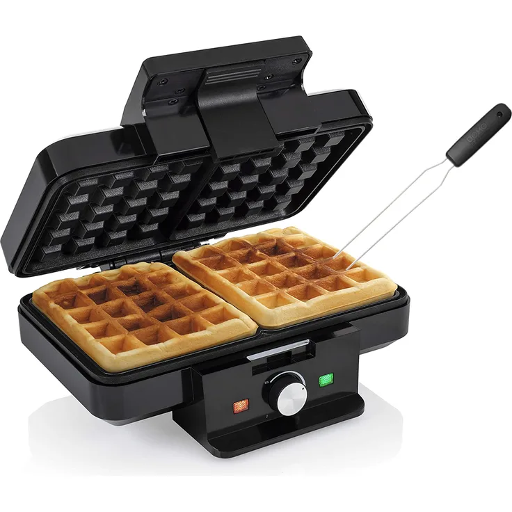 Tristar 2in1 Doppel Waffeleisen & Gabel eckig für dicke Belgische Waffeln Waffle maker