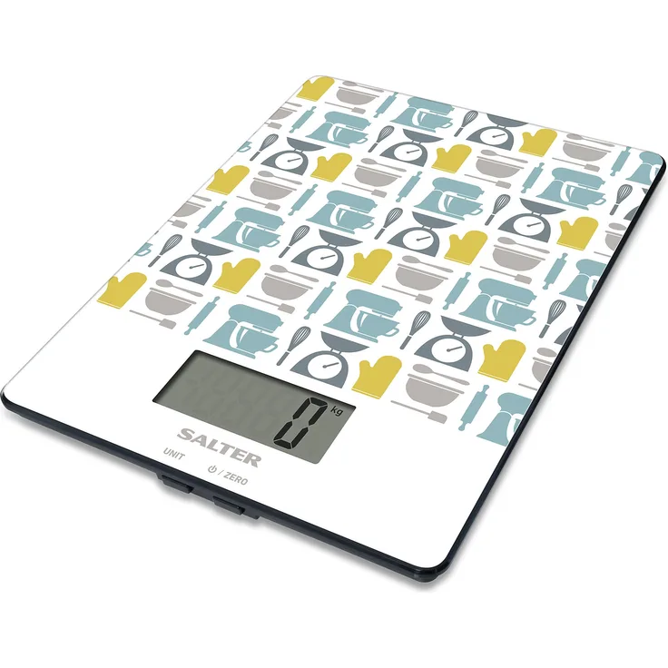 SALTER digitale Küchenwaage, Waage zum Kochen und Backen, Leicht zu säubern, Design, Küchenacessoire
