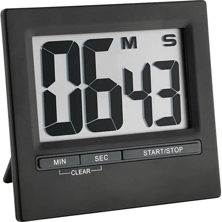 TFA Dostmann 38.2013.01 Elektronischer Timer und Stoppuhr, Kunststoff, Aluminium, Schwarz, 0 cm