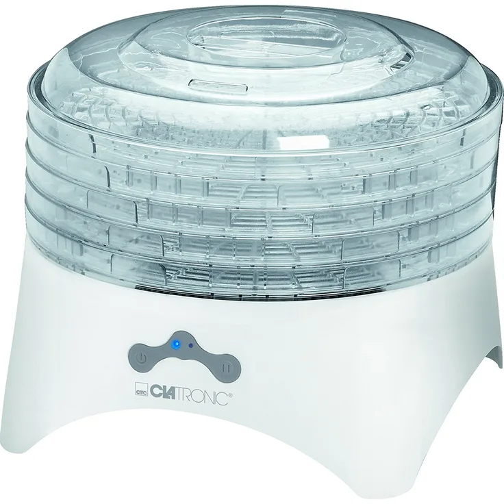 Clatronic DR 3525 Dörrautomat, 300 Watt, 5 Roste, 2 Leistungsstufen, mit Umluftfunktion