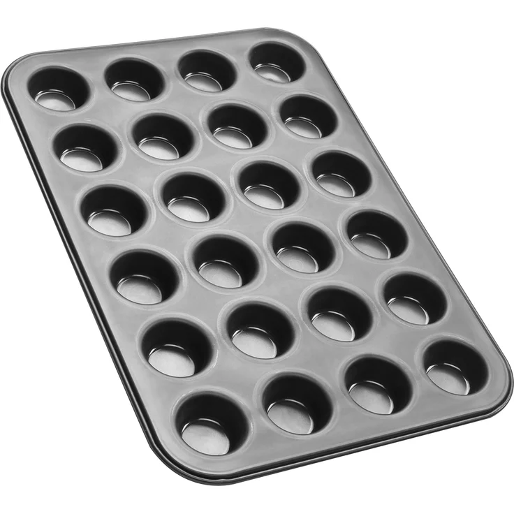 Zenker Mini-Muffinform 24er Backblech (Ø 4,5 cm), für saftige mini Muffins & Cupcakes, Muffinblech, flach & antihaft-beschichtet, Maße: 38,5 x 26,5 x 2 cm – Bild 1