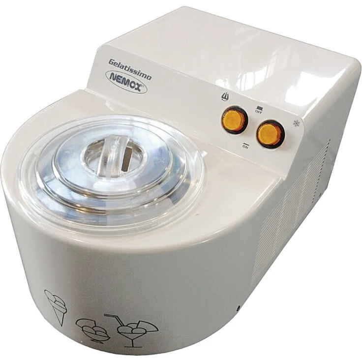 Nemox NX36600250 Gelatissimo Eismaschine Kompressor, selbstkühlend, 165W, 1,7 Liter. Sichtfenster, Kunststoff, weiß – Bild 3