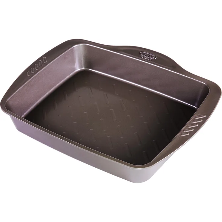 Dajar Pyrex Form-Blatt Asimetria, Stahl, Schwarz, 40 x 31 x 6 cm