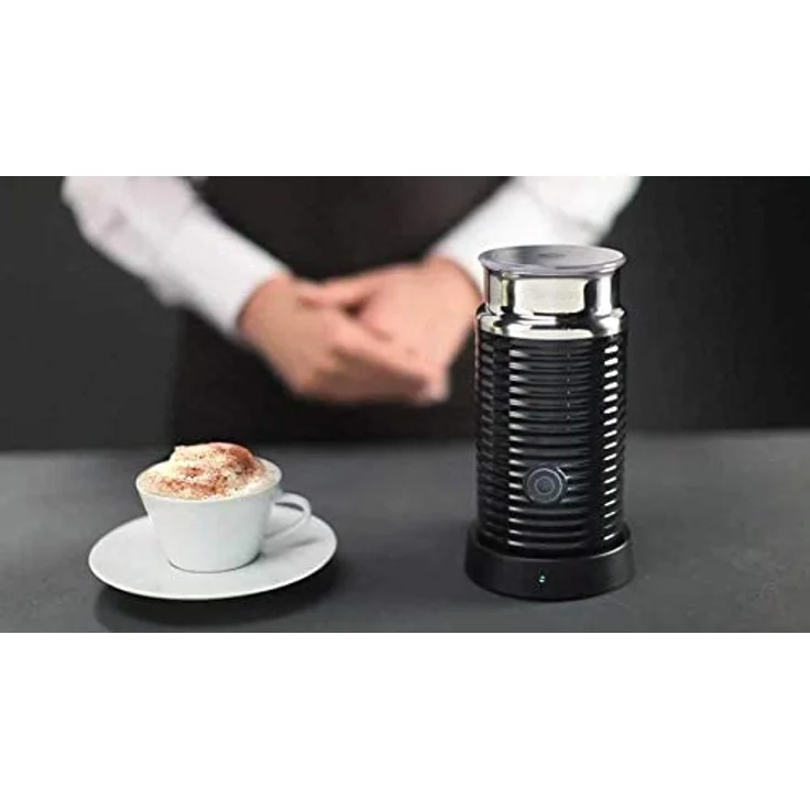 Nespresso Aeroccino 3 Milchaufschäumer, elektrisch, 490W, für 250 ml Milch, 120ml Milchschaum, Edelstahl, schwarz – Bild 5