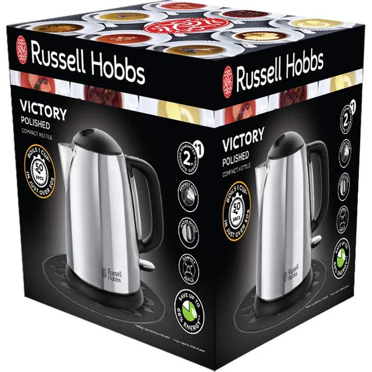 Russell Hobbs Kompakt-Wasserkocher Victory, 1,0l, 2400W, Schnellkochfunktion, Edelstahl, optimierte Ausgusstülle, Wasserstandsanzeige, Füllmengenmarkierung, Reisewasserkocher, Teekocher 24990-70 – Bild 7
