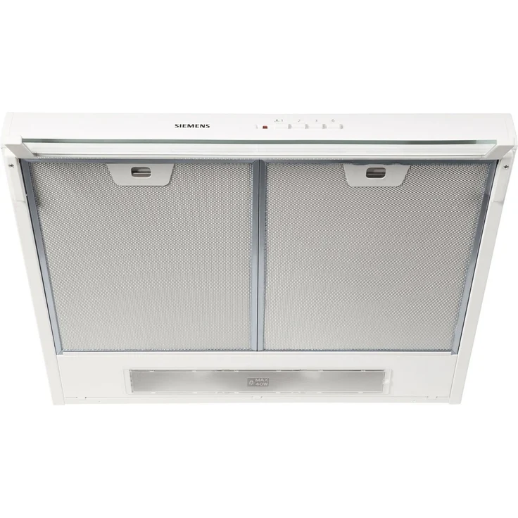 Siemens iQ100 LU63LCC20, Motorhaube, Standard, Breite: 60 cm, Tiefe: 48.2 cm, Abzug & Umluft, weiß – Bild 4