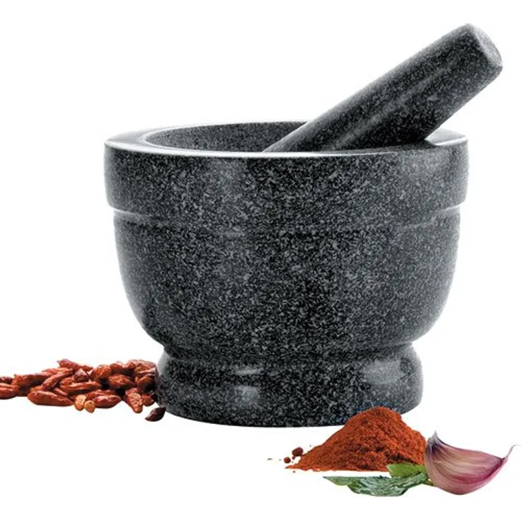 Lacor 60516 Mörser mit Stößel, Granit, 16 x 12 cm