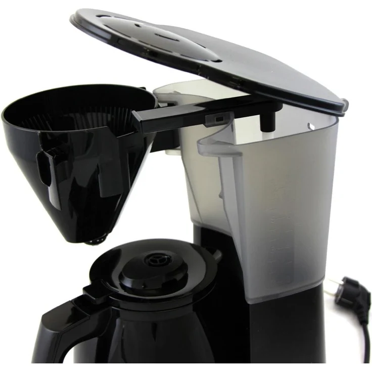 Melitta Easy Therm 1010-06, Filterkaffeemaschine mit Thermkanne, Kompaktes Design, Schwarz – Bild 4