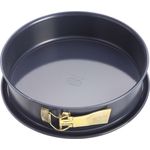 Dr. Oetker Springform Ø 28 cm BACK-LIEBE EMAILLE, Backform mit schnitt- & kratzfestem Flachboden mit le-Versiegelung, runde Kuchenform mit Ring aus Stahlblech (Farbe: Blau), Menge: 1 Stück